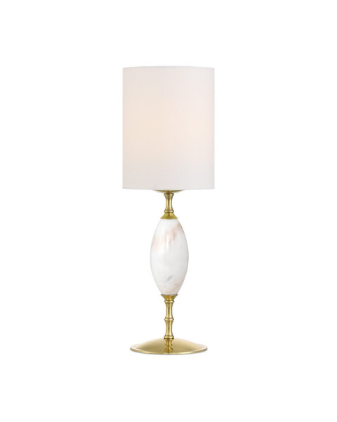 Currey and Company - 6700-0021 - LED Table Lamp - Marche - White/Brass