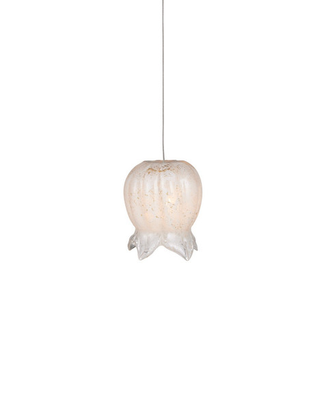 Currey and Company - 9000-1403 - One Light Pendant - Polpo - White/Silver