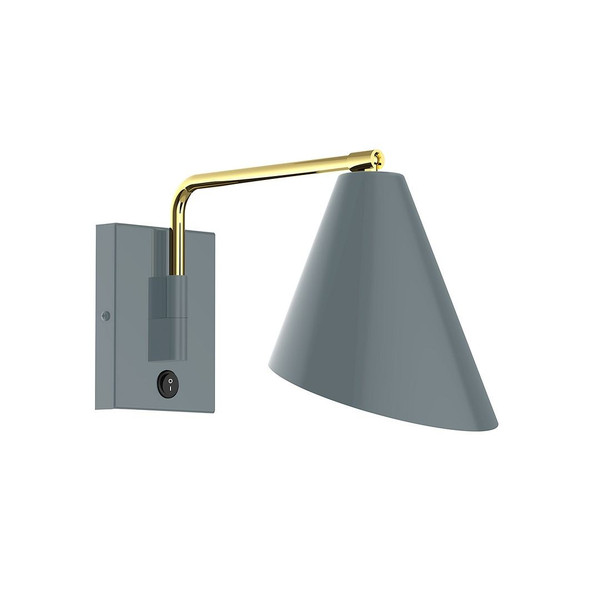 manufacturer_finish:Slate Gray w/Brushed Brass|light_source:Incandescent or LED equivalent|light_output:Unspecified|color_temperature:Unspecified|cri:Unspecified