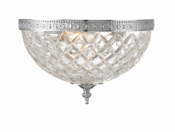 Crystorama - 117-12-CH - Three Light Flush Mount - Radley - Polished Chrome