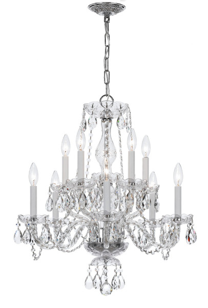 Crystorama - 5080-CH-CL-I - Ten Light Chandelier - Traditional Crystal - Polished Chrome
