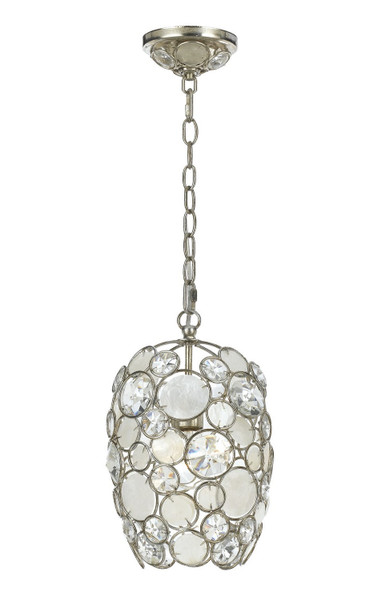Crystorama - 523-SA - One Light Mini Chandelier - Palla - Antique Silver