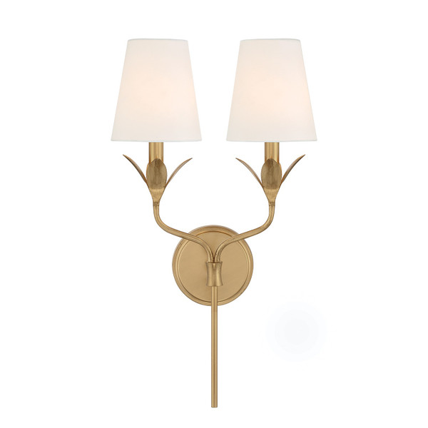 Crystorama - 562-GA - Two Light Wall Sconce - Broche - Antique Gold