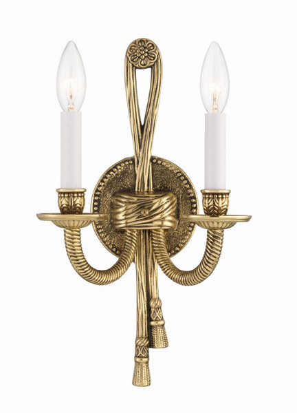 Crystorama - 650-OB - Two Light Wall Sconce - Lexsi - Olde Brass