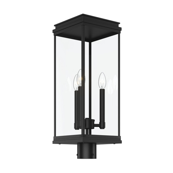 Kichler - 59166BK - Three Light Outdoor Post Lantern - Lundon - Black