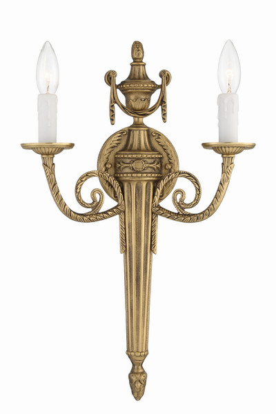 Crystorama - 662-MB - Two Light Wall Sconce - Loxley - Matte Brass