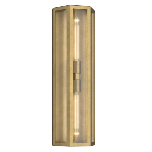 Kichler - 59216NBR - Two Light Outdoor Wall Mount - Berens - Natural Brass