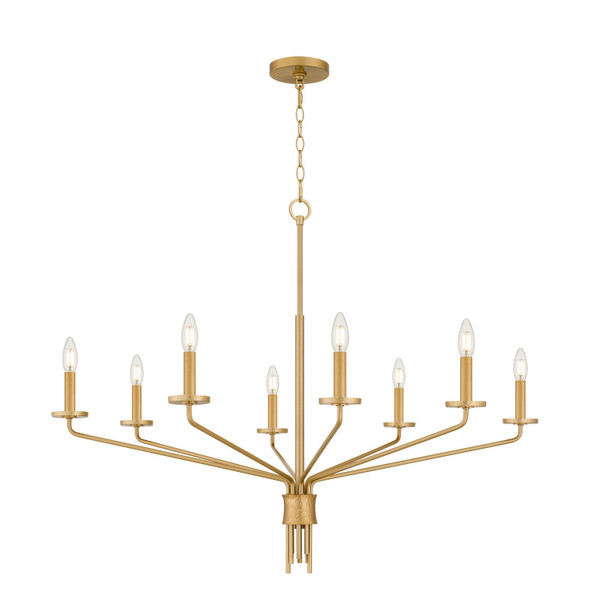 Quoizel - ALEX5040BRG - Eight Light Chandelier - Alexander - Brushed Gold