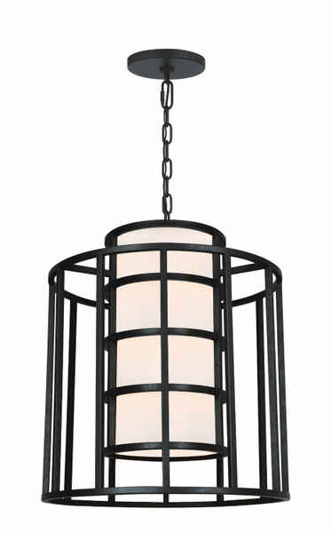 Crystorama - 9597-MK - Six Light Chandelier - Hulton - Matte Black