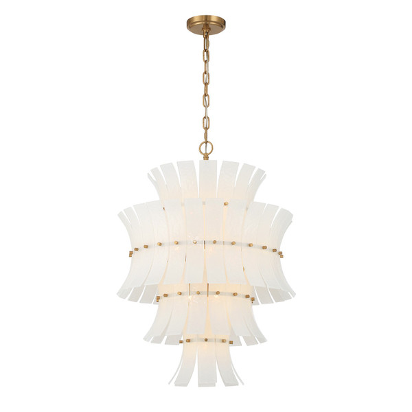 Crystorama - ABI-2006-AG-WH - 13 Light Chandelier - Abigail - Aged Brass