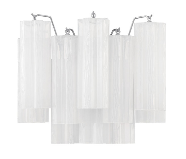 Crystorama - ADD-302-CH-WH - Two Light Wall Sconce - Addis - Polished Chrome
