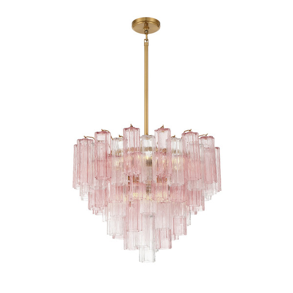 Crystorama - ADD-312-AG-SP - 12 Light Chandelier - Addis - Aged Brass