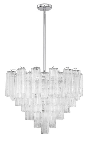 Crystorama - ADD-312-CH-CL - 12 Light Chandelier - Addis - Polished Chrome