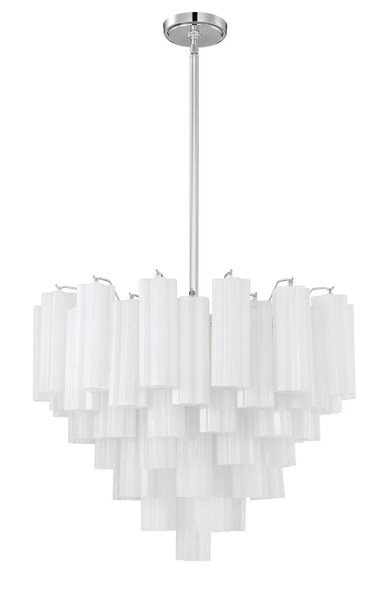 Crystorama - ADD-312-CH-WH - 12 Light Chandelier - Addis - Polished Chrome