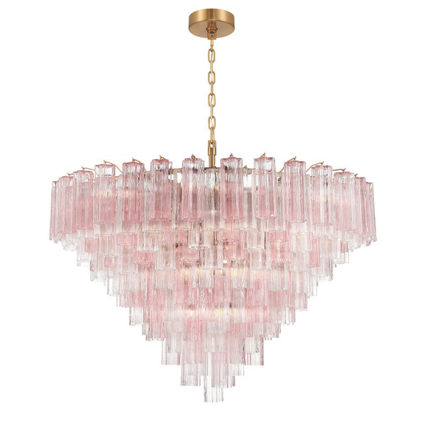 Crystorama - ADD-327-AG-SP - 28 Light Chandelier - Addis - Aged Brass