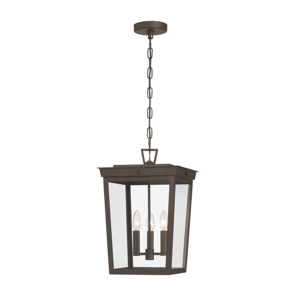 Crystorama - BEL-A8065-TZ - Three Light Outdoor Pendant - Belmont - Twilight Bronze