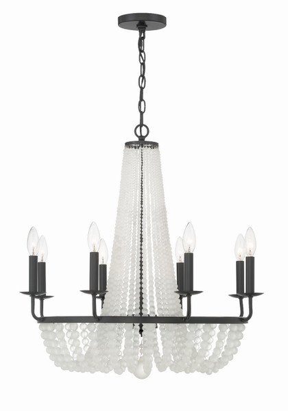 Crystorama - BLA-10668-MK - Eight Light Chandelier - Bella - Matte Black