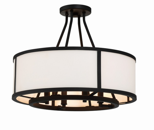 Crystorama - BRY-8004-BF_CEILING - Four Light Semi Flush Mount - Bryant - Black Forged