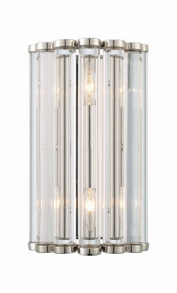 Crystorama - ELL-B3002-PN - Two Light Wall Sconce - Elliot - Polished Nickel
