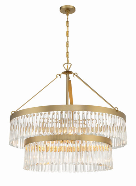 Crystorama - EMO-5408-MG - Nine Light Chandelier - Emory - Modern Gold