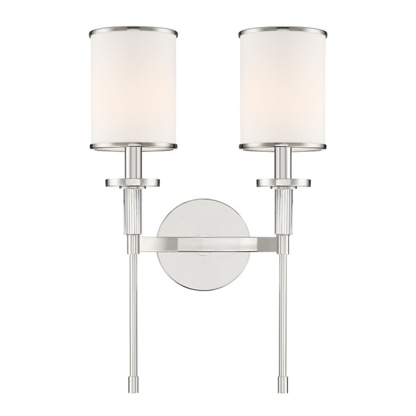 Crystorama - HAT-472-PN - Two Light Wall Sconce - Hatfield - Polished Nickel