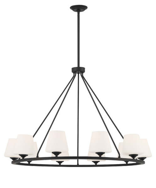 Crystorama - KEE-A3009-MK - Ten Light Chandelier - Keenan - Matte Black