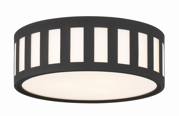 Crystorama - KEN-2203-BF - Three Light Flush Mount - Kendal - Black Forged