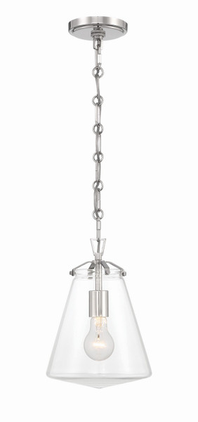 Crystorama - VSS-7003-PN - One Light Mini Pendant - Voss - Polished Nickel