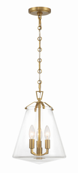 Crystorama - VSS-7004-LG - Three Light Mini Chandelier - Voss - Luxe Gold