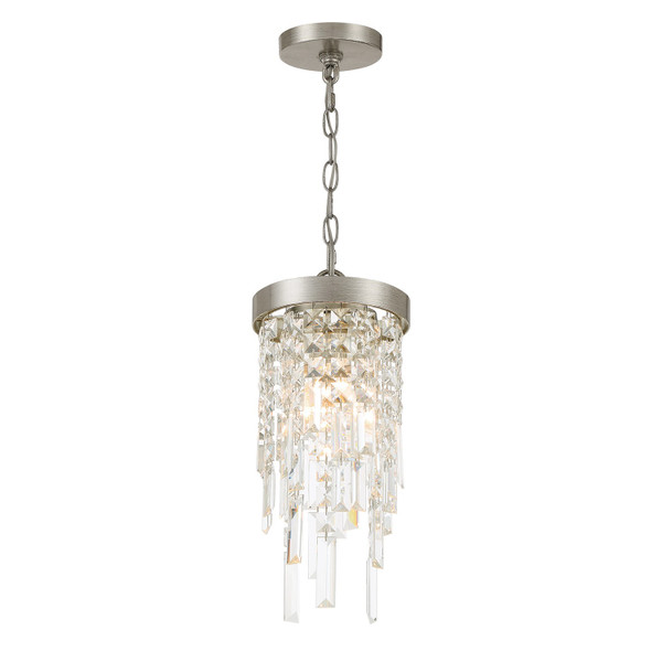 Crystorama - WIN-210-SA-CL-MWP - One Light Mini Pendant - Winfield - Antique Silver