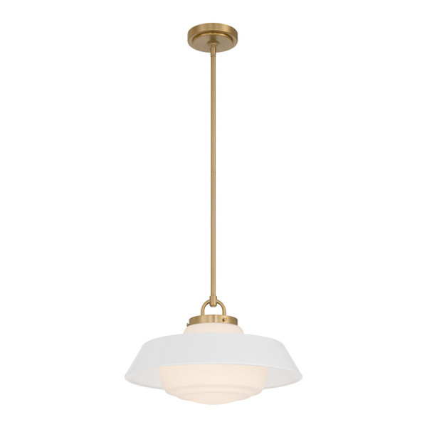Crystorama - XAN-8006-VG-WH - One Light Pendant - Xander - Vibrant Gold