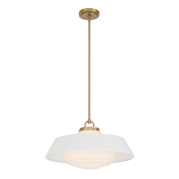Crystorama - XAN-8009-VG-WH - Three Light Pendant - Xander - Vibrant Gold