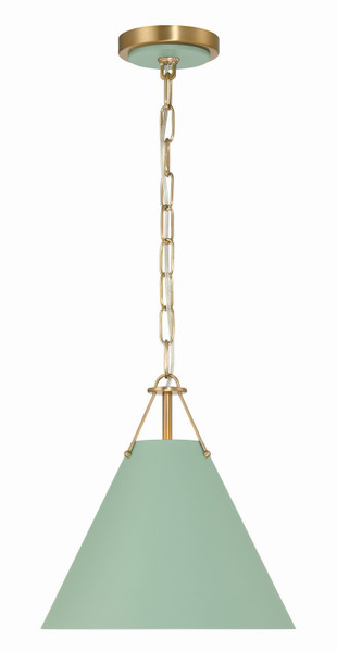Crystorama - XAV-B8301-VG-GR - One Light Mini Pendant - Xavier - Vibrant Gold