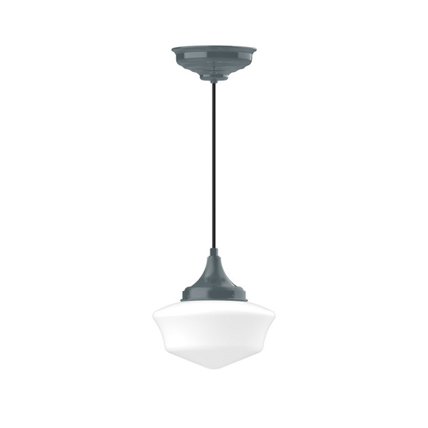 Montclair Light Works - PEF021-40 - One Light Pendant - Schoolhouse - Slate Gray