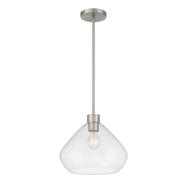Minka-Lavery - 19414-84 - One Light Pendant - Elaris - Brushed Nickel