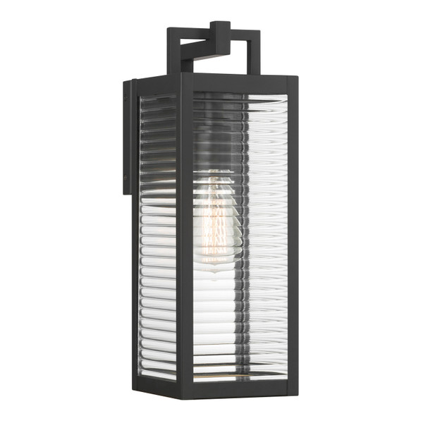 Minka-Lavery - 78201-899 - One Light Outdoor Wall Sconce - Edgewood - Dark Matte Black