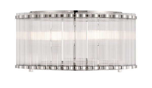 Eurofase - 49185-027 - Five Light Flush Mount - Glasbury - Polished Nickel