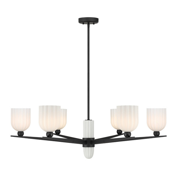 Savoy House - 1-1125-6-89 - Six Light Chandelier - Collier - Matte Black