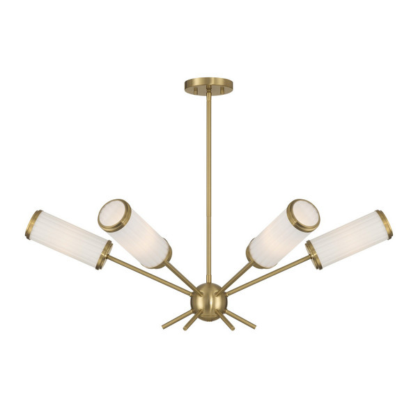 Savoy House - 1-3198-6-322 - Six Light Chandelier - Denison - Warm Brass
