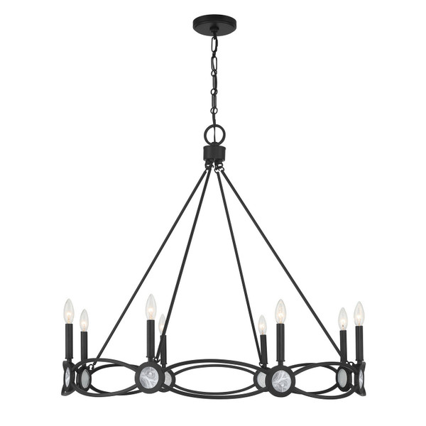 Savoy House - 1-4102-8-89 - Eight Light Chandelier - Minette - Matte Black