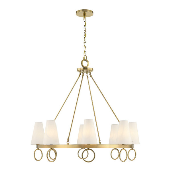 Savoy House - 1-4702-8-322 - Eight Light Chandelier - Wilkes - Warm Brass