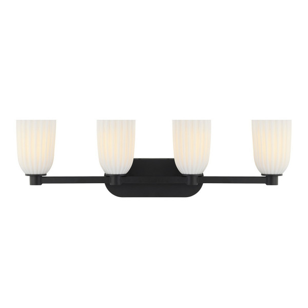 Savoy House - 8-1245-4-BK - Four Light Bathroom Vanity - Baldwin - Matte Black