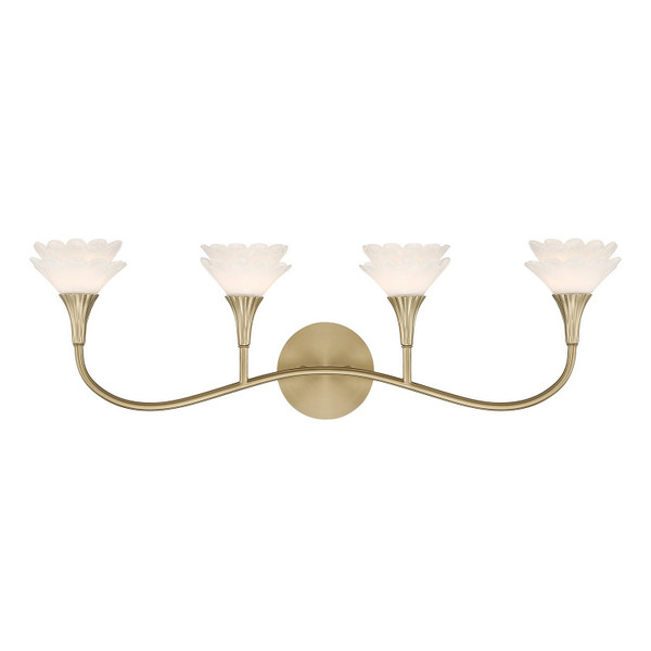 Savoy House - 8-5081-4-127 - Four Light Bathroom Vanity - Florena - Noble Brass