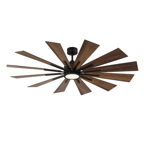 Meridian - M2024MBK - 60 Ceiling Fan - Farmhouse - Matte Black