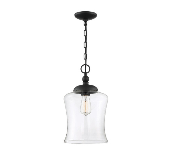 Meridian - M70019MBK - One Light Pendant - Mpend - Matte Black