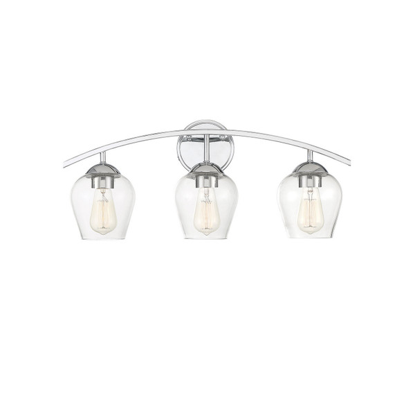 Meridian - M80032CH - Three Light Bathroom Vanity - Mbath - Chrome