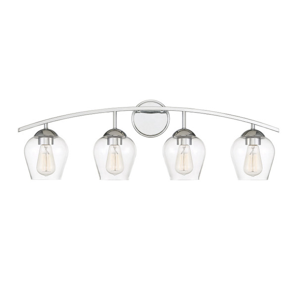 Meridian - M80033CH - Four Light Bathroom Vanity - Mbath - Chrome
