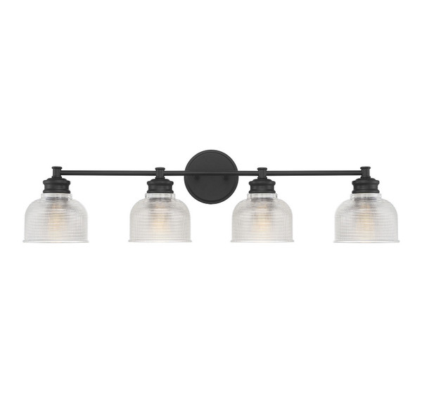 Meridian - M80036MBK - Four Light Bathroom Vanity - Mbath - Matte Black