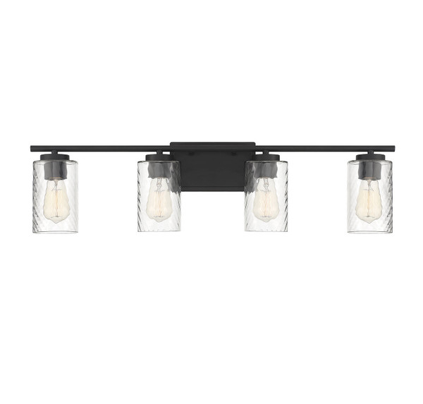 Meridian - M80039MBK - Four Light Bathroom Vanity Light - Mbath - Matte Black