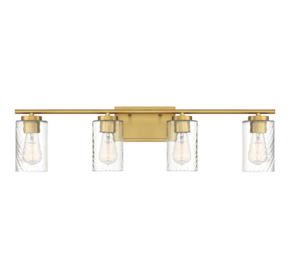 Meridian - M80039NB - Four Light Bathroom Vanity Light - Mbath - Natural Brass